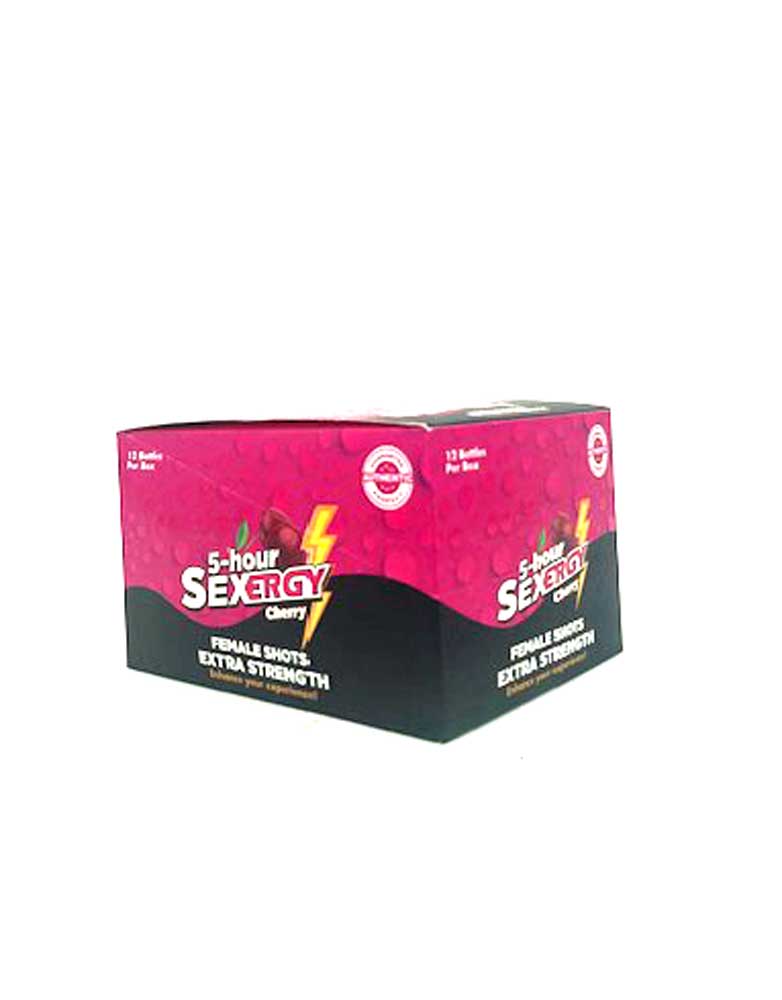 Sexergy - Female Liquid Shot 12 Ct Display -  Cherry CG-SEXFLIQ