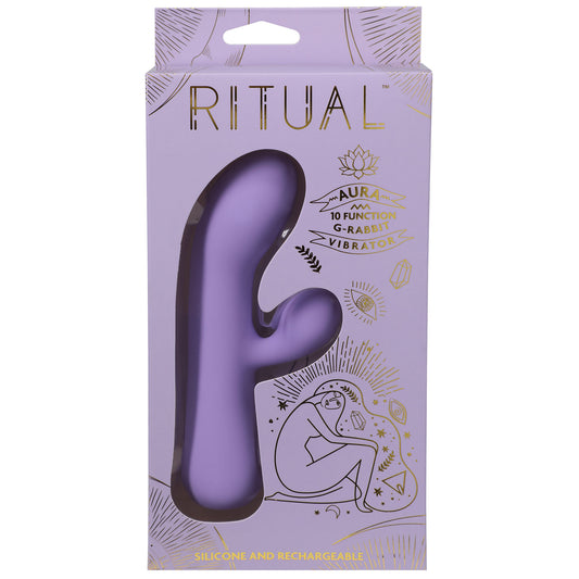 Ritual - Aura - Rechargeable Silicone Rabbit Vibe  - Lilac DJ7000-05-BX