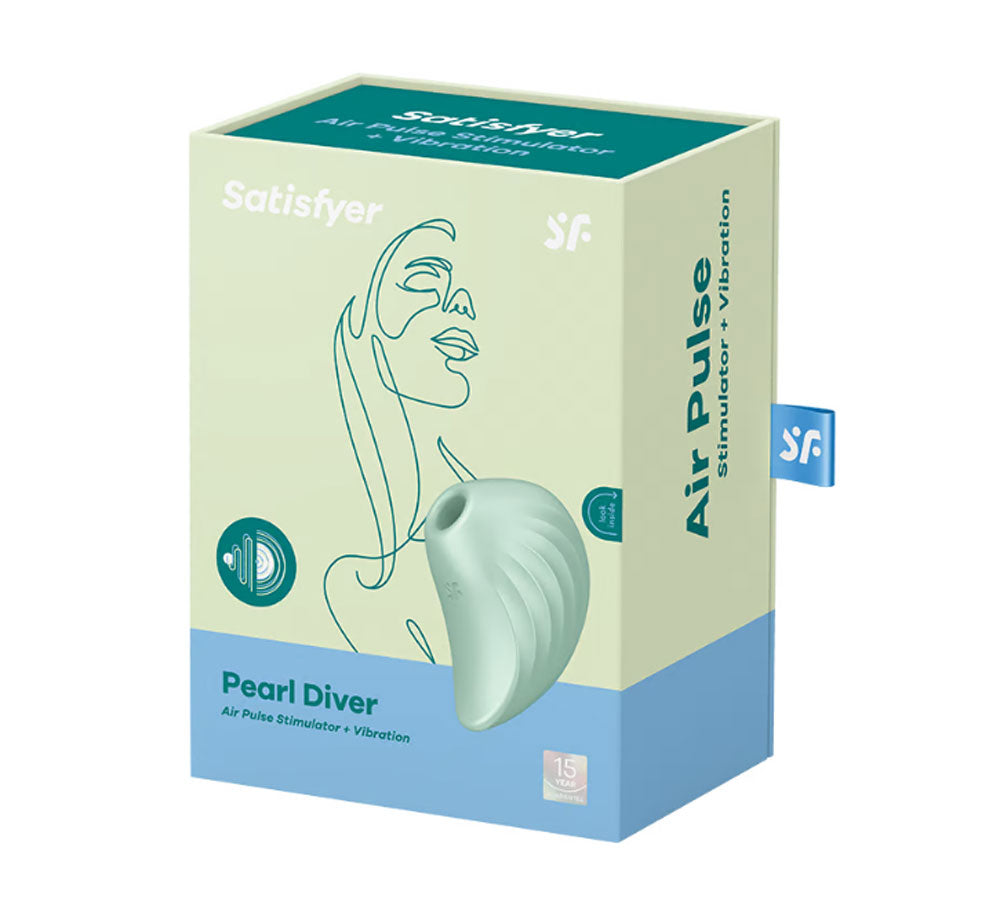 Satisfyer Pear Diver - Air Pulse Stimulator Plus  Vibration - Mint SAT-J2018-U273-1