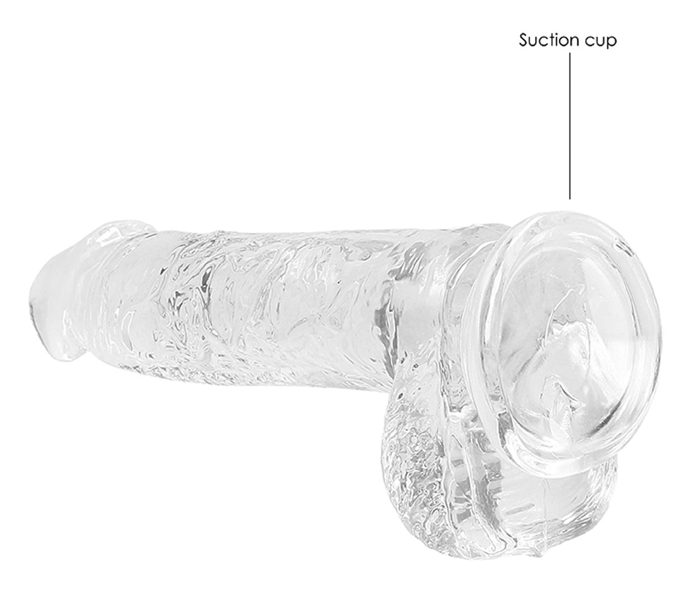 6 Inch Realistic Dildo With Balls - Translucent SH-REA090TRA