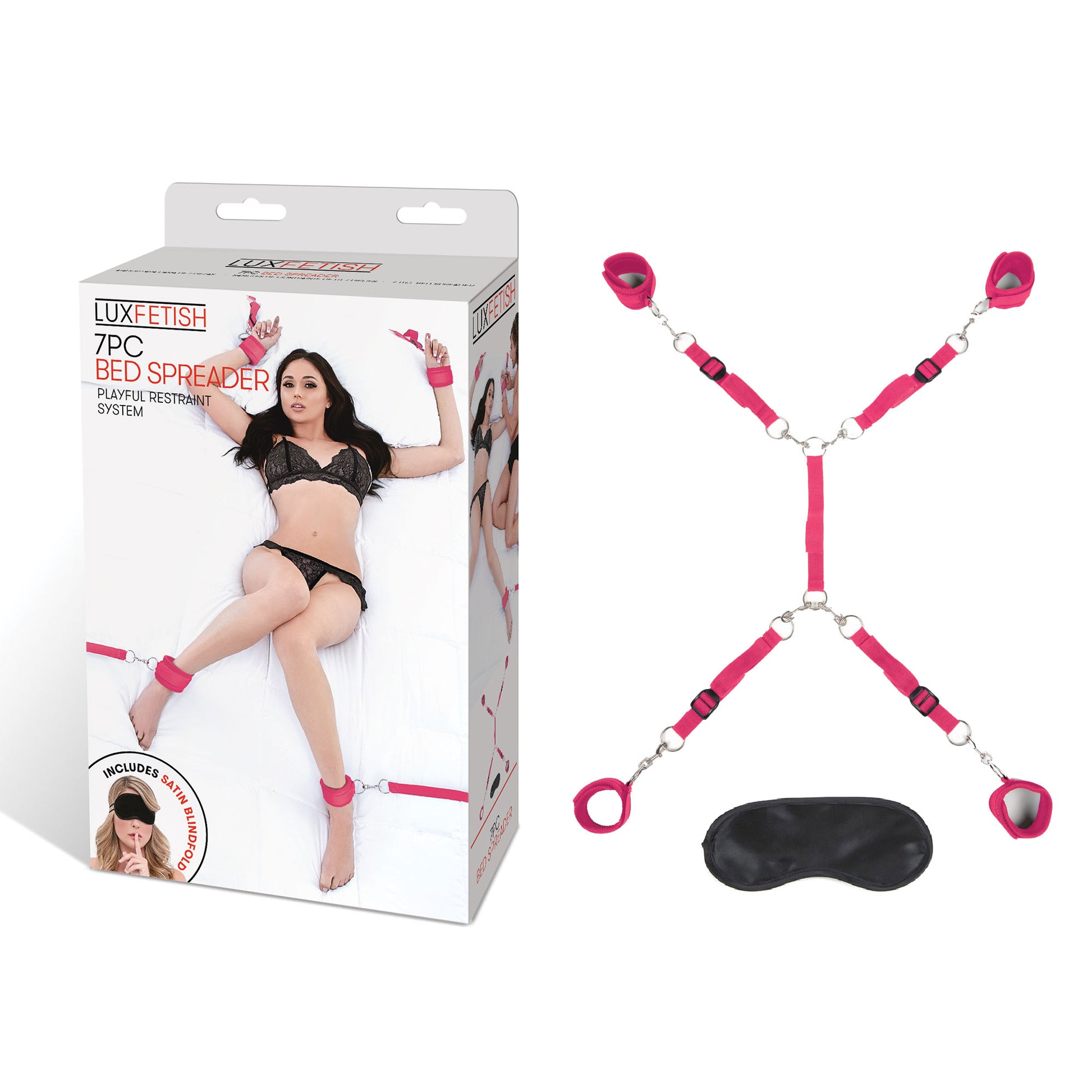 7 Pc Bed Spreader - Hot Pink LF1328-HP