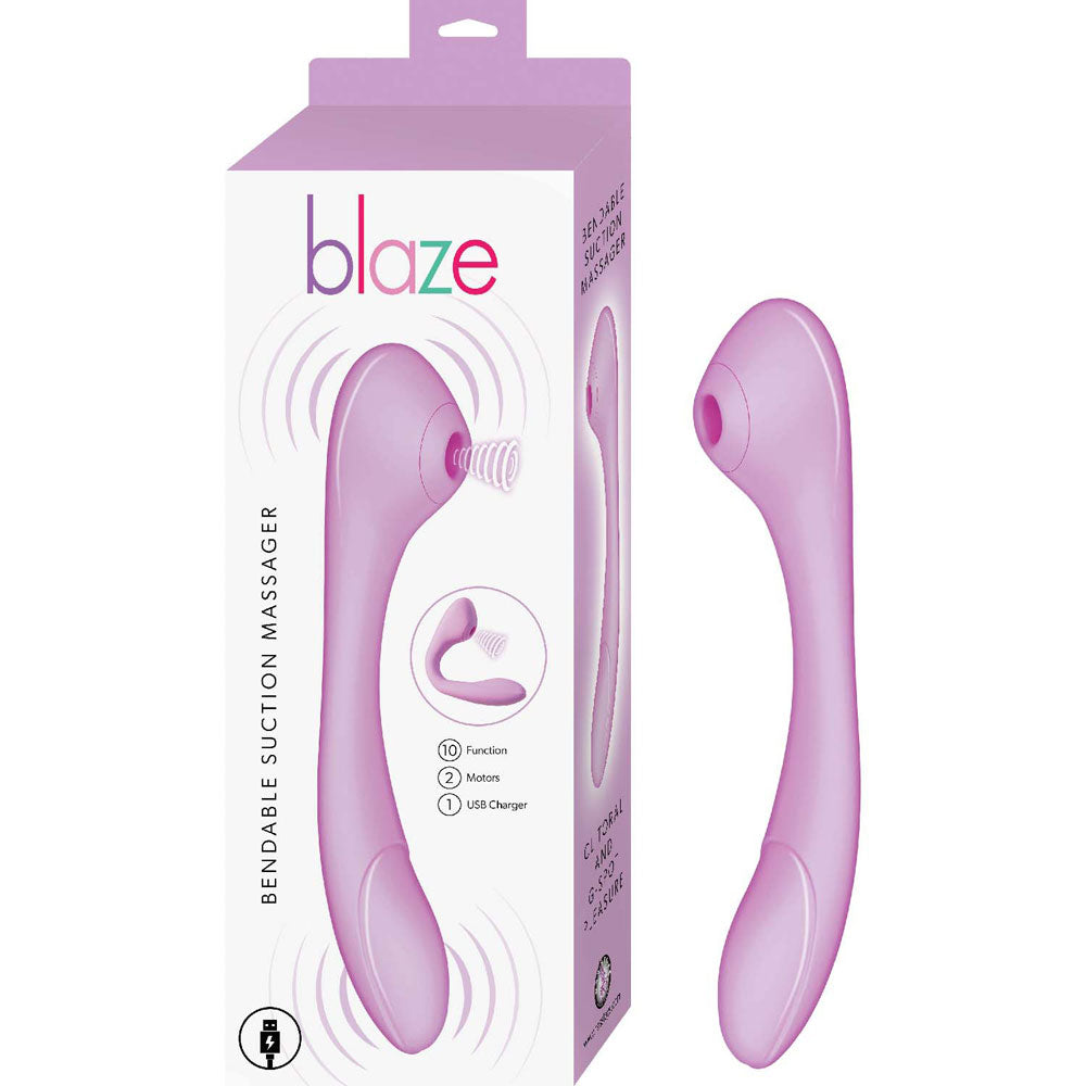 Blaze Bendable Suction Massager  - Lavender NW3186-2