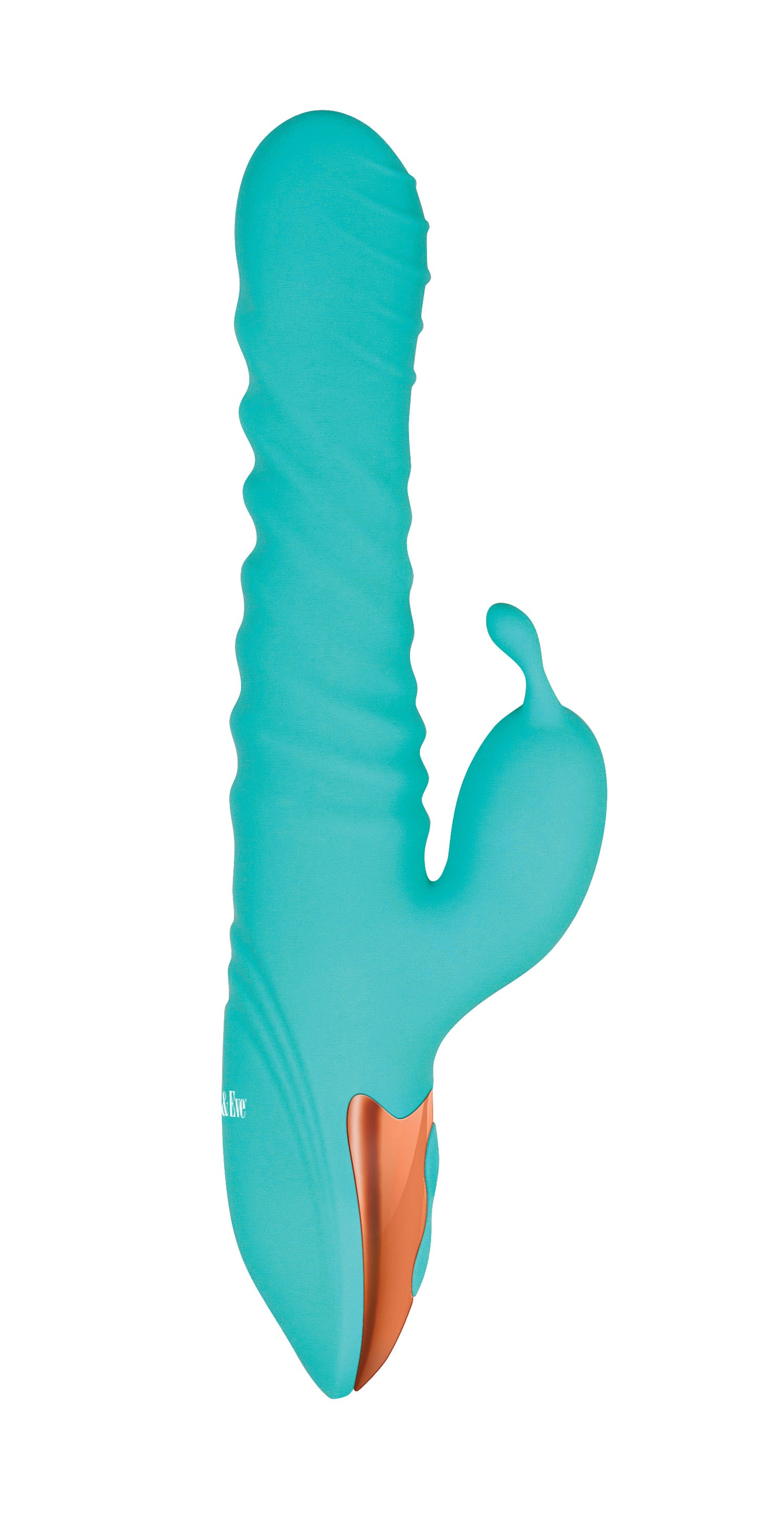 Heat Me Up Warming Rabbit Thruster - Aqua AE-BL-9734-2