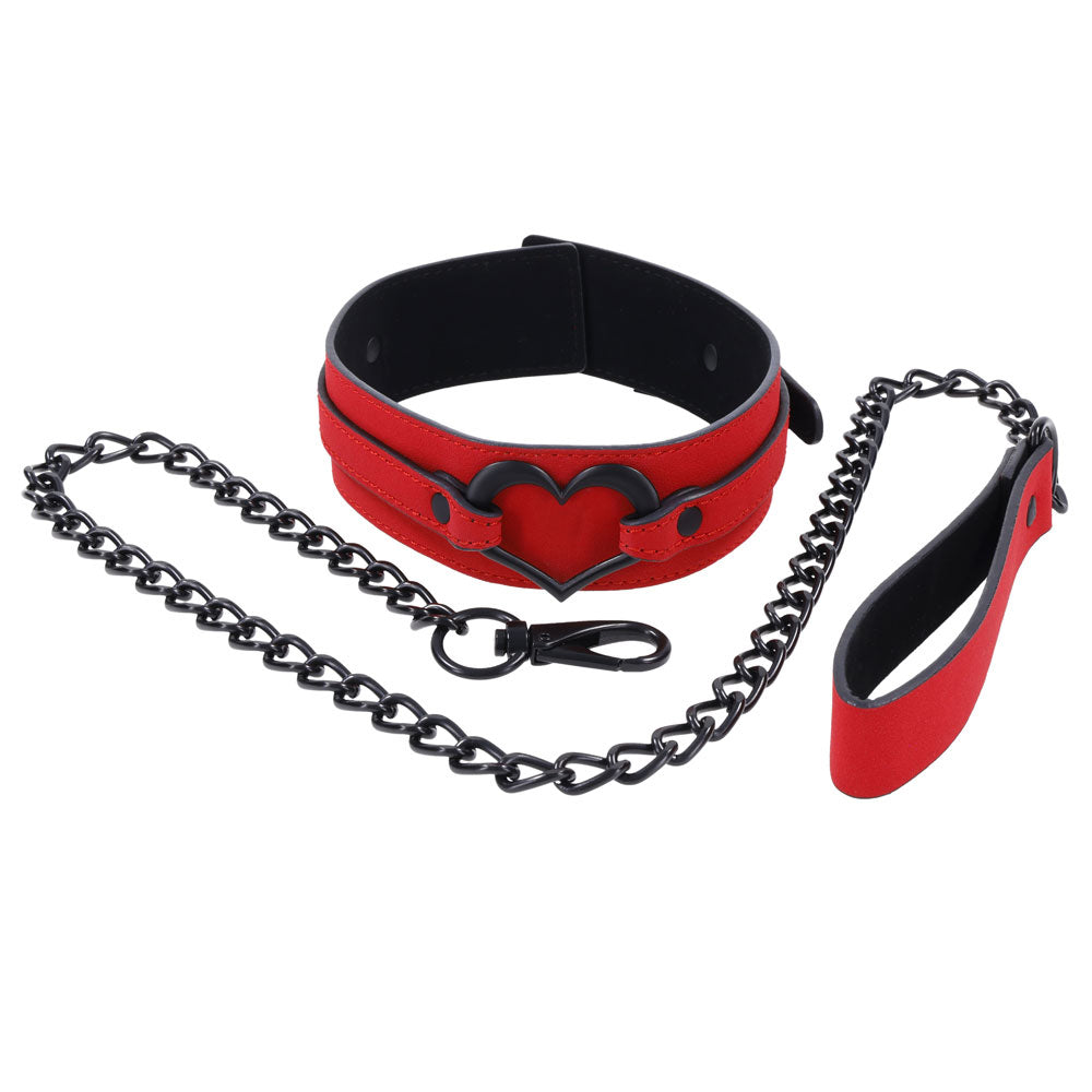 Amor Collar and Leash - Red SS09954