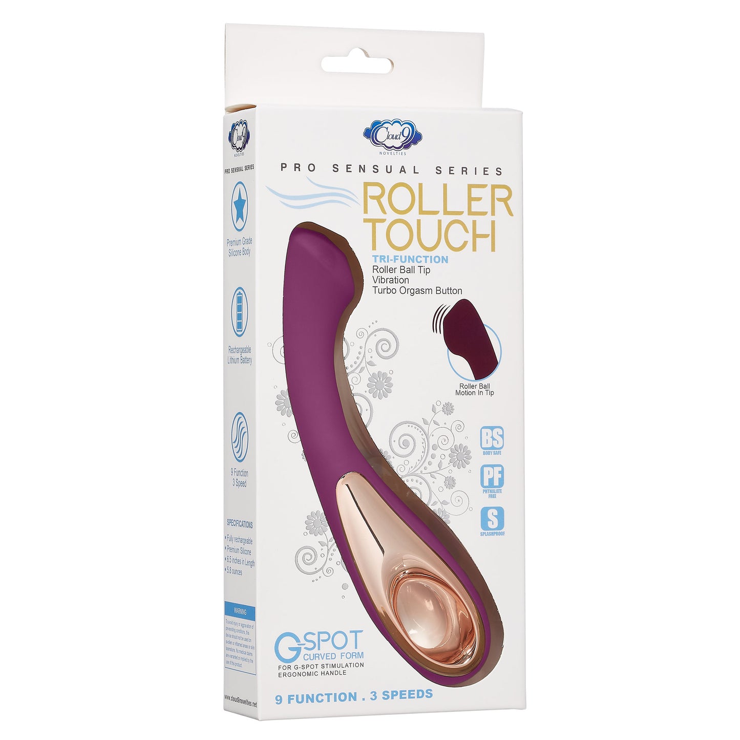 Pro Sensual Roller Touch Tri-Function G-Spot Curved Form - Plum WTC939