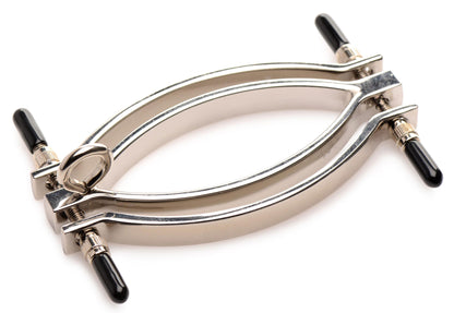 Pussy Tugger Adjustable Pussy Clamp With Leash -  Silver MS-AG931