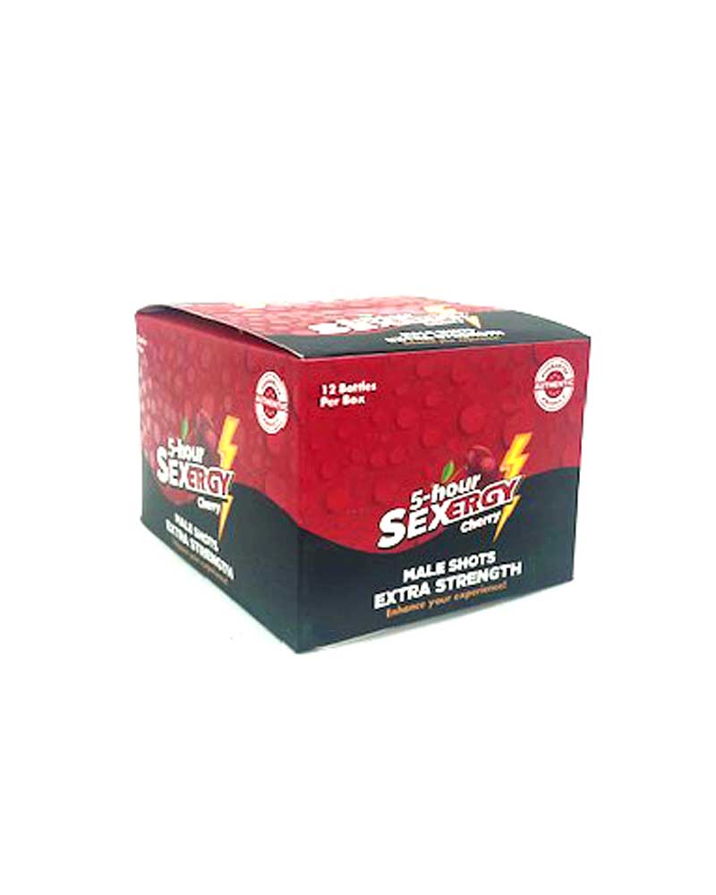 Sexergy - Male Liquid Shot 12 Ct Display - Cherry CG-SEXMLIQ