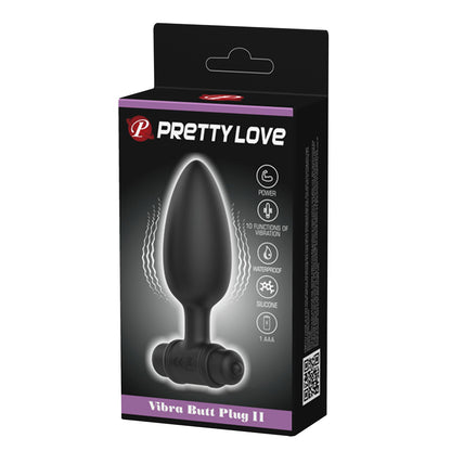 Pretty Love Vibra Butt Plug II - Black BI-040107