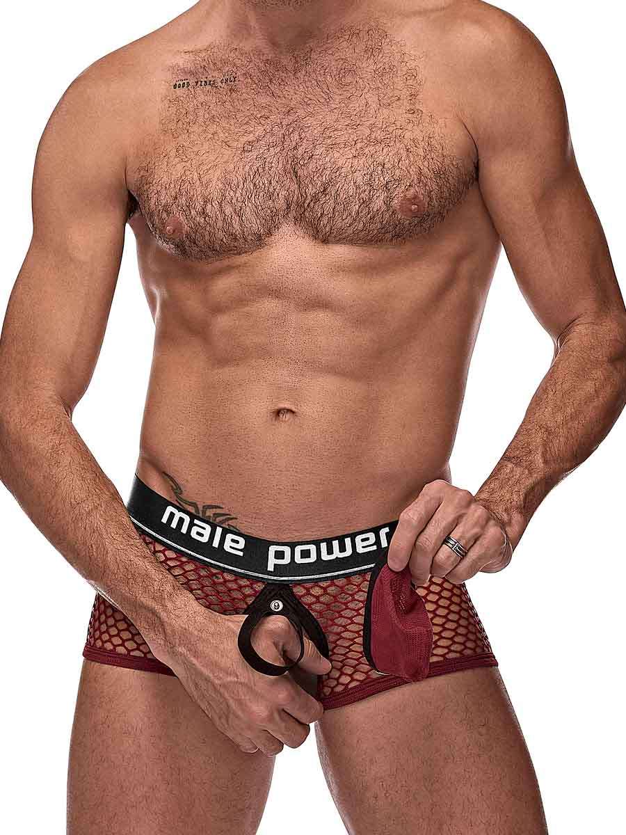 Cock Pit Net Mini Cock Ring Short - Small - Burgundy MP-120260BNSL