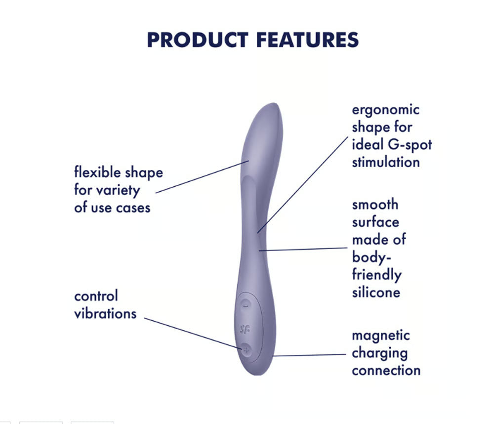 Satisfyer G-Spot Flex 2 - Multi Vibrator - Dark  Violet SAT-J2018-296