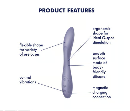 Satisfyer G-Spot Flex 2 - Multi Vibrator - Dark  Violet SAT-J2018-296