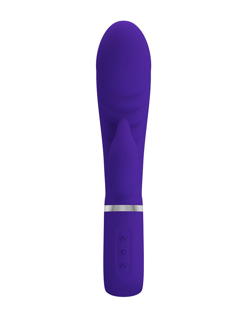 Prescott Super Soft Rabbit Silicone Vibrator -  Purple BI-014635-3