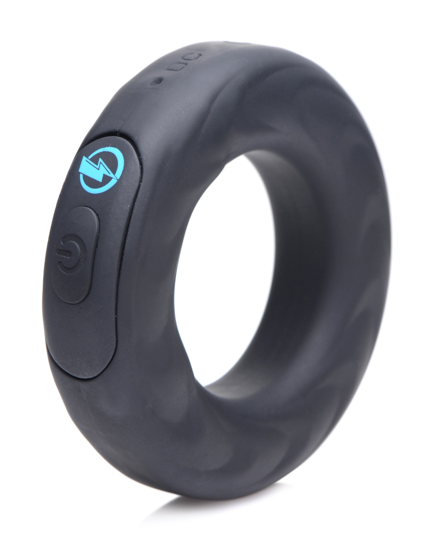 E-Stim Pro Silicone Cock Ring With Remote - Black ZE-AG664