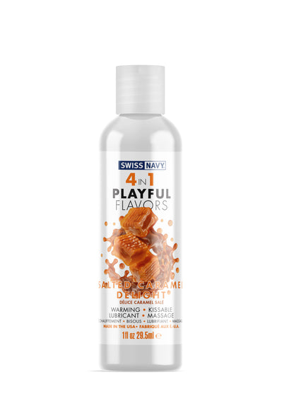 Swiss Navy 4-in-1 Playful Flavors - Salted Caramel Delight - 1 Fl. Oz. MD-SN4N1FSCD1