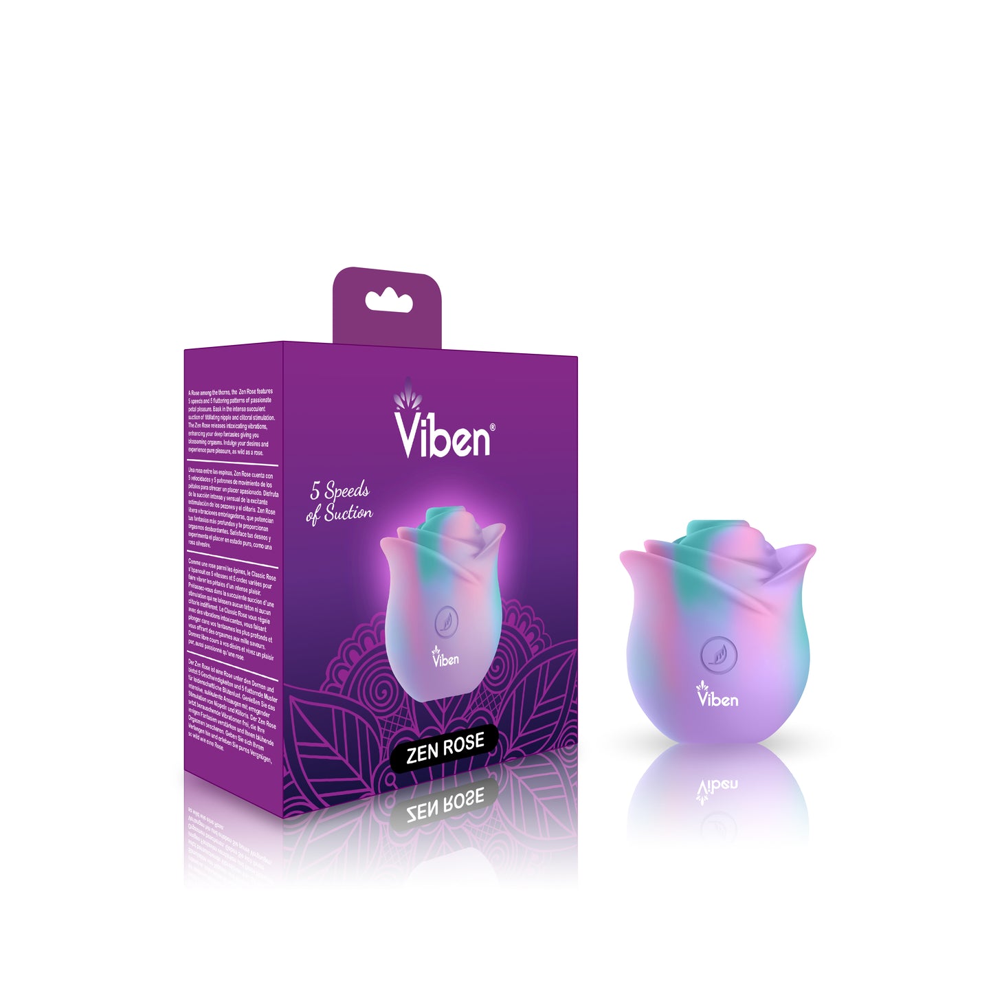 Zen Rose - Unicorn - Handheld Rose Clitoral and Nipple Stimulator VB-75012