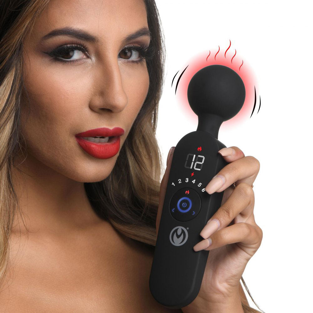 Thunder Wand 72x Silicone Heating Wand Massager - Black MS-AG916