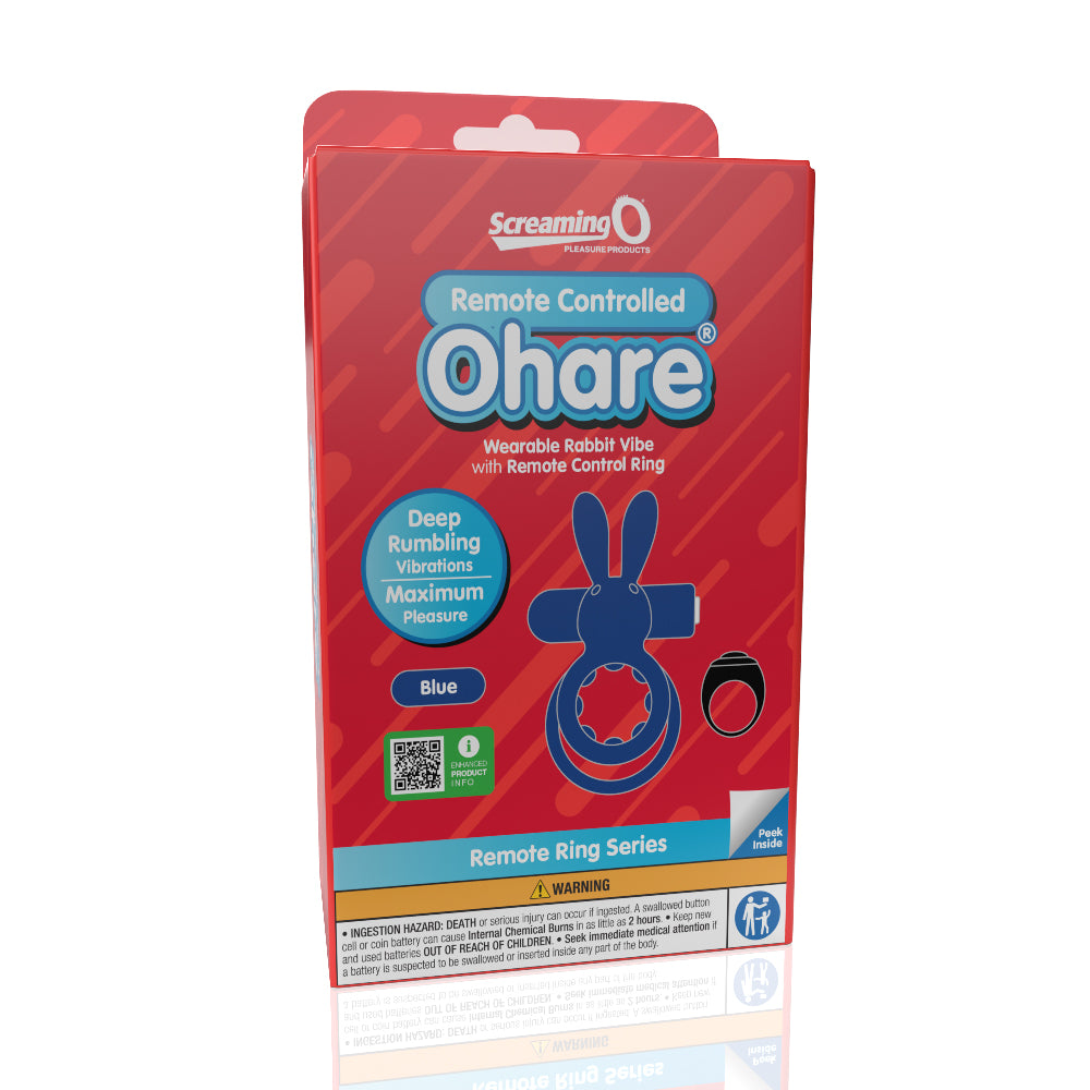 Screaming O Remote Controlled Ohare Vibrating Ring - Blue SO-ARCHAR-BU