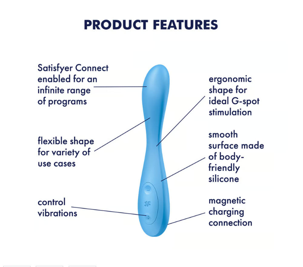 Satisfyer G-Spot Flex 4 Connect App - Multi  Vibrator - Blue SAT-J2018-295