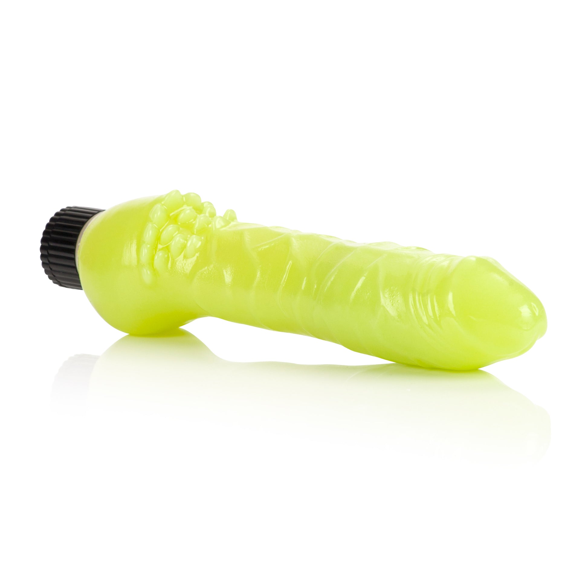 Glow-in-the-Dark Jelly Penis Vibe 7 Inches - Green SE0641102