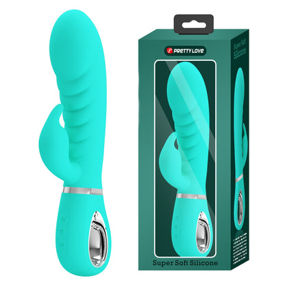 Prescott Super Soft Rabbit Silicone Vibrator -  Teal BI-014635-4