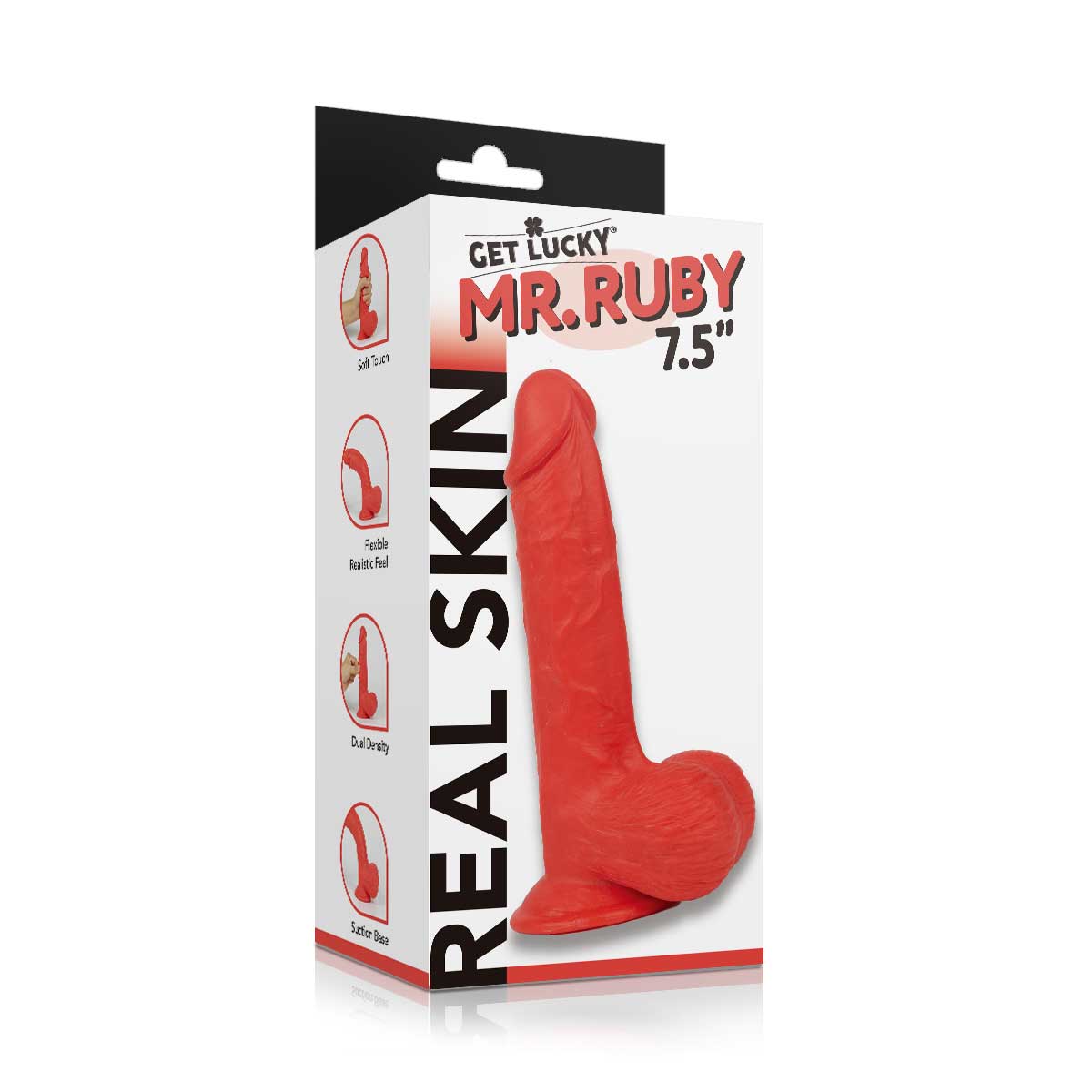 Get Lucky Ms. Ruby 7.5 Inch Dildo - Red TMN-GL-4592