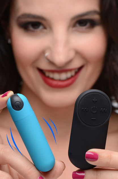 Bang Vibrating Bullet With Remote Control - Blue BNG-AG366-BLU