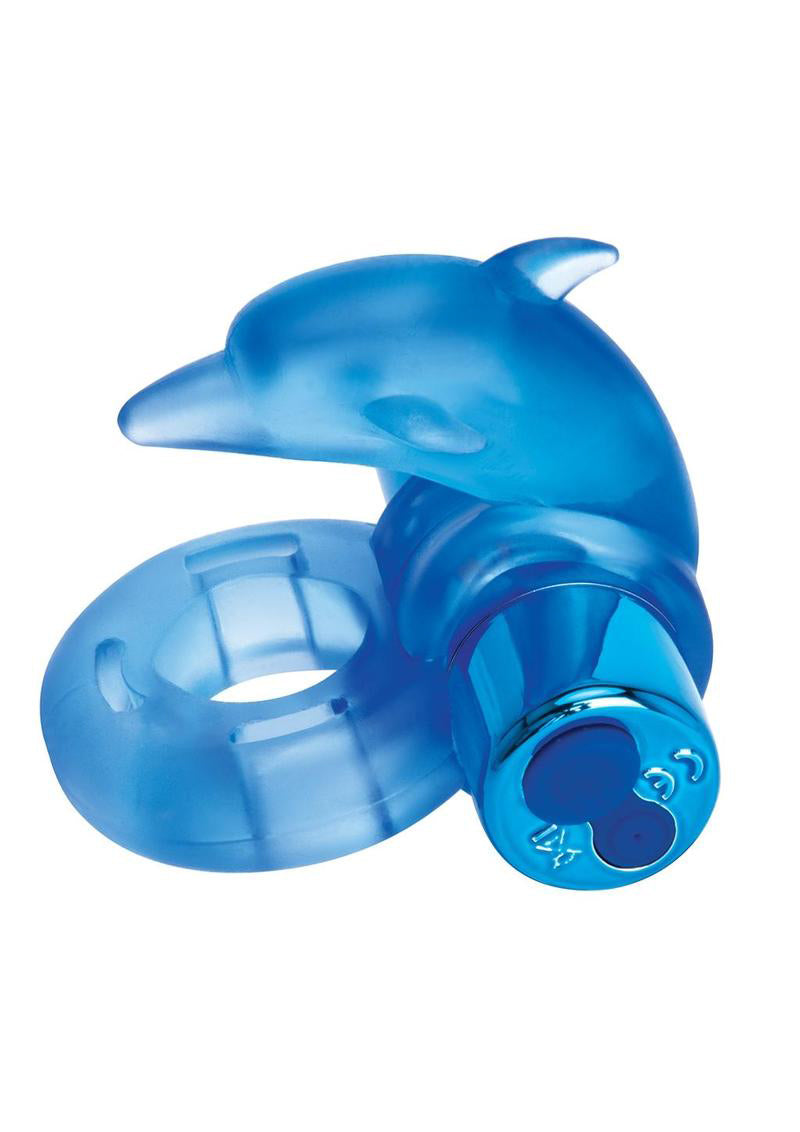 Bodywand Rechargeable Dancing Dolphin Ring - Blue X-BW1507