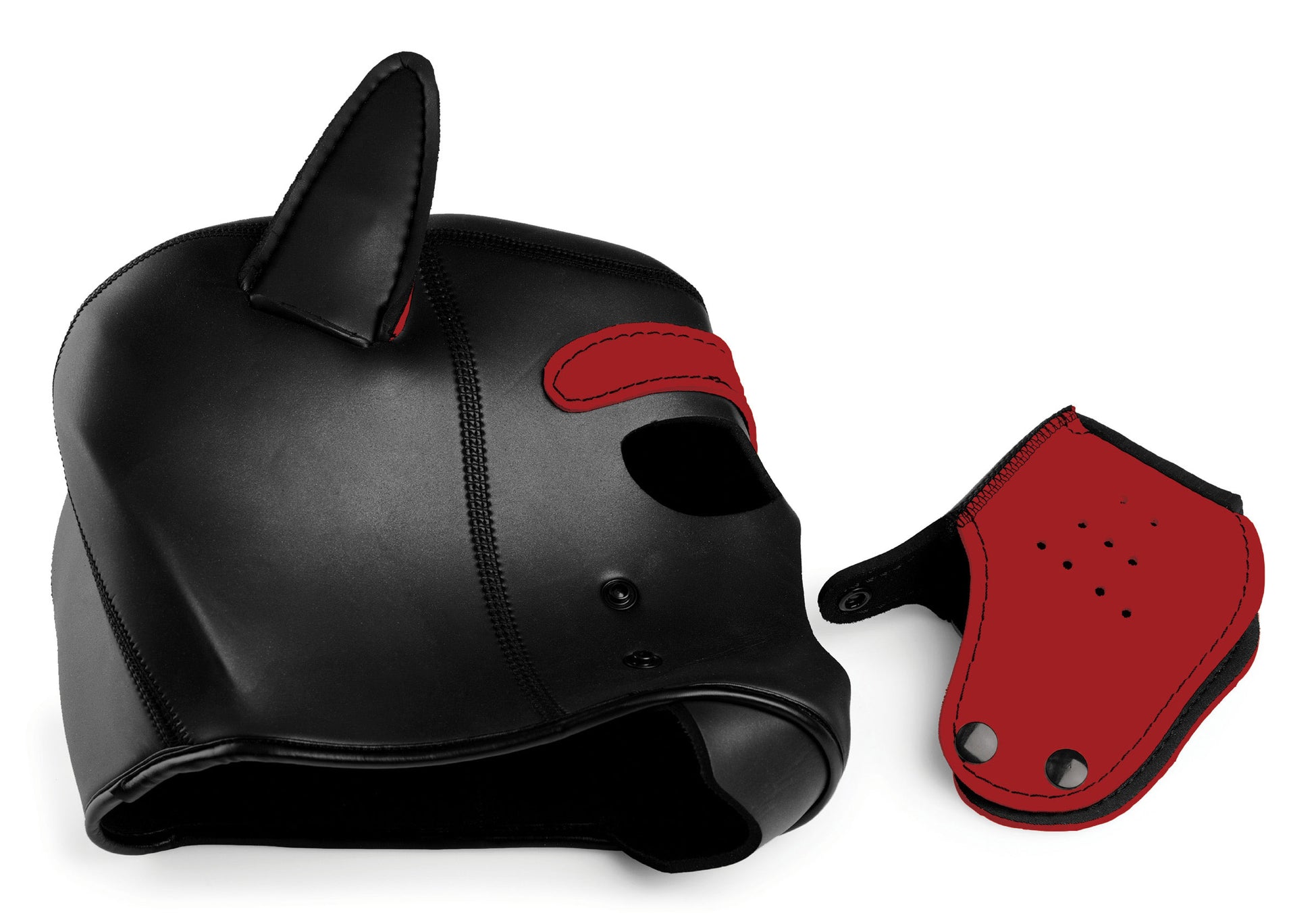 Spike Neoprene Puppy Hood - Red MS-AG292-RED