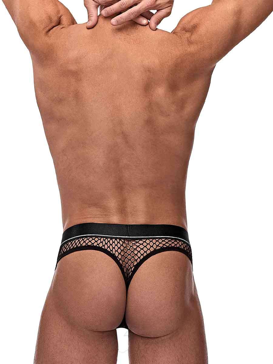 Cock Pit Net Cock Ring Thong - S/ M - Black MP-410260BKSM