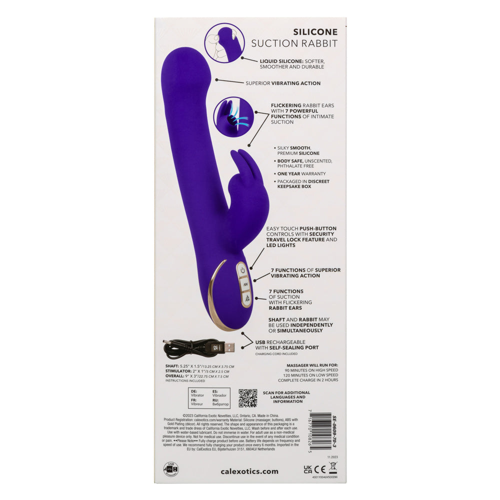 Jack Rabbit Signature Silicone Suction Rabbit -  Purple SE0609703