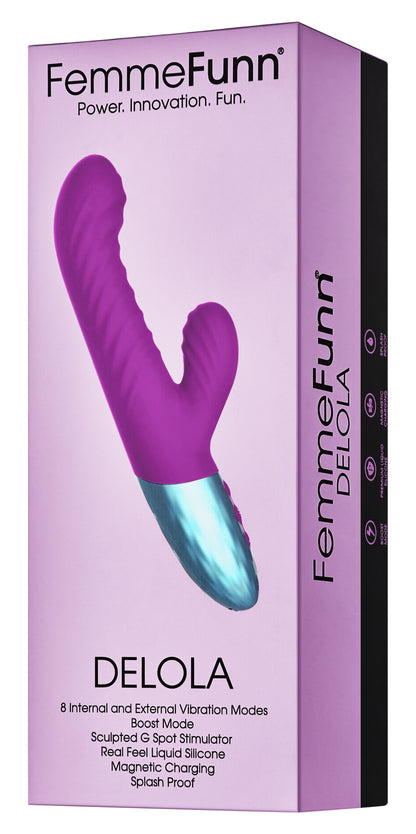 Delola Liquid Silicone Rabbit - Purple FF-1027-02