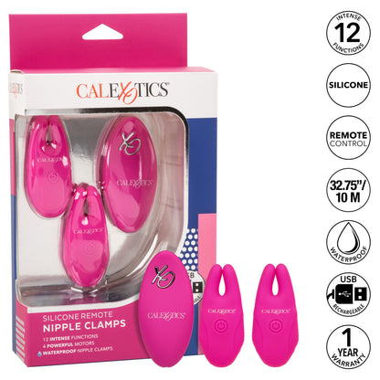 Silicone Remote Nipple Clamps - Pink SE0077773