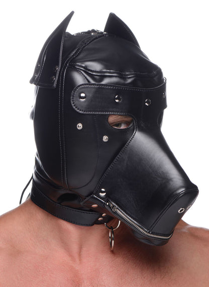 Muzzled Universal BDSM Hood With Removable Muzzle MS-AF151