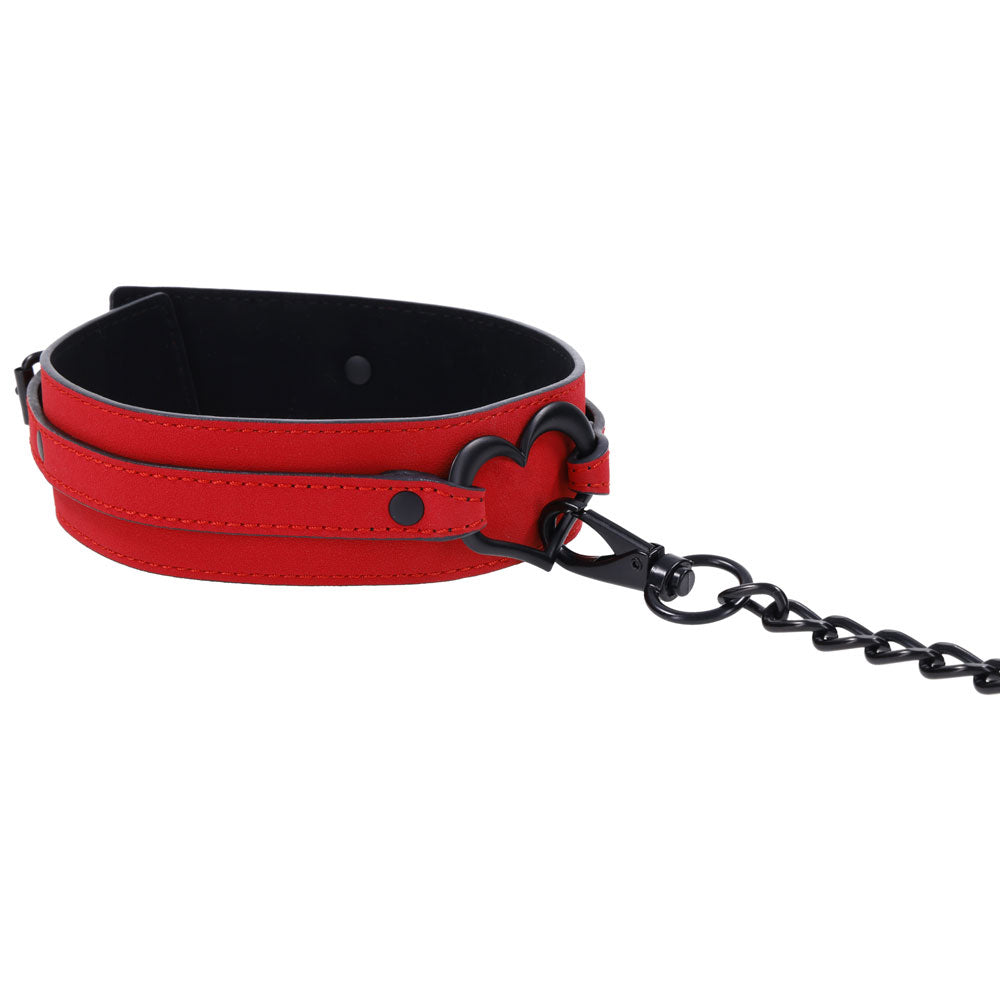 Amor Collar and Leash - Red SS09954