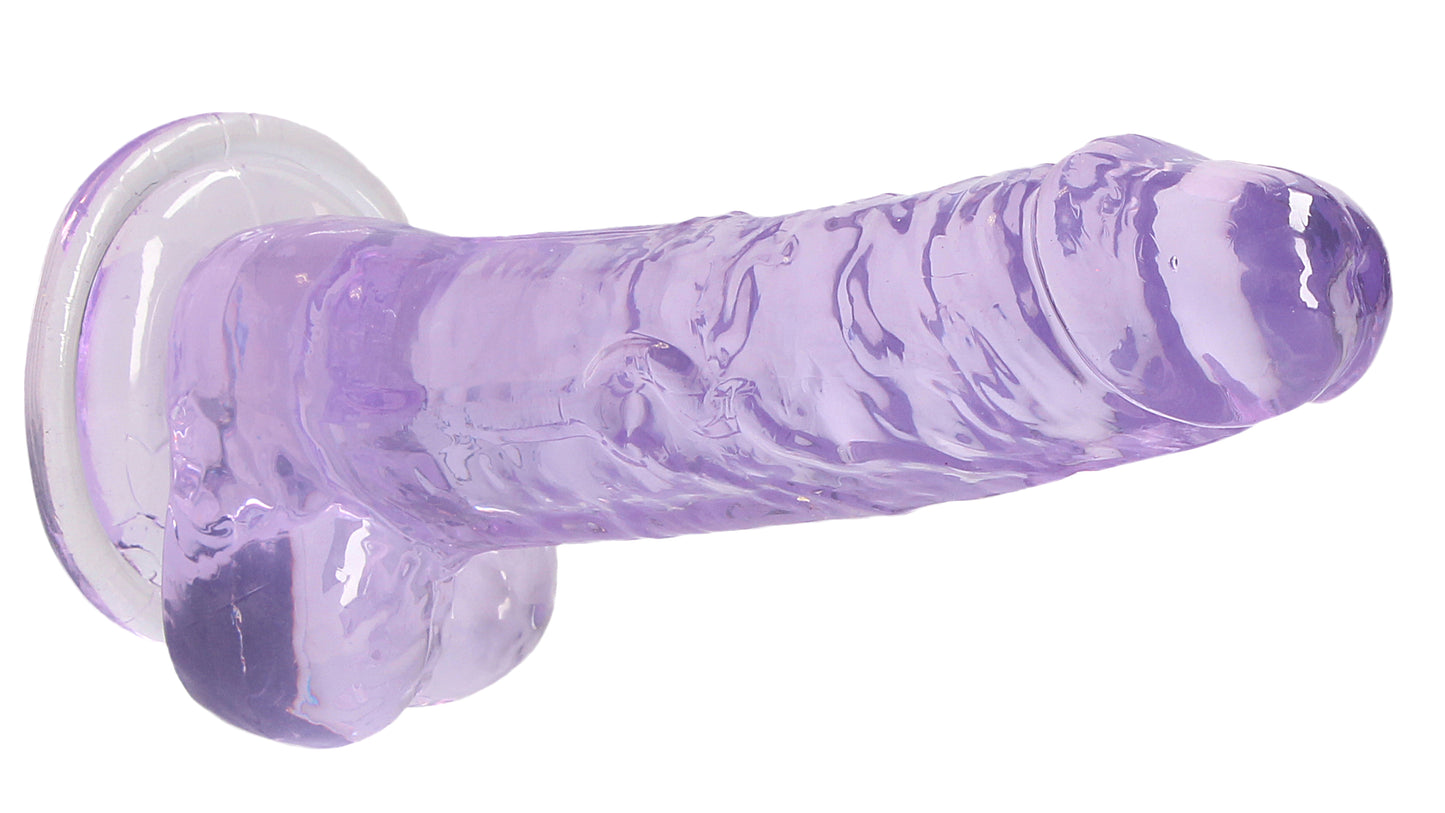 7 Inch Realistic Dildo With Balls - Purple SH-REA091PUR