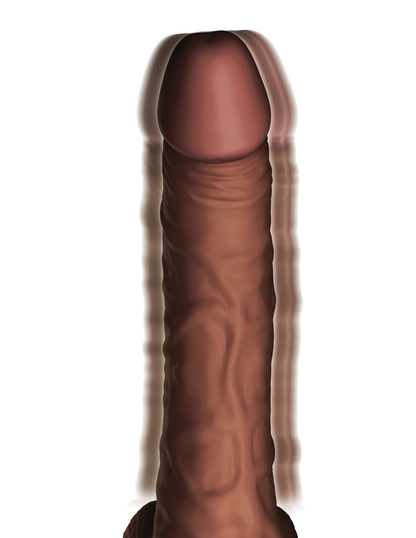 7.5 Inch Thrusting Cock With Balls - Brown PD5728-29