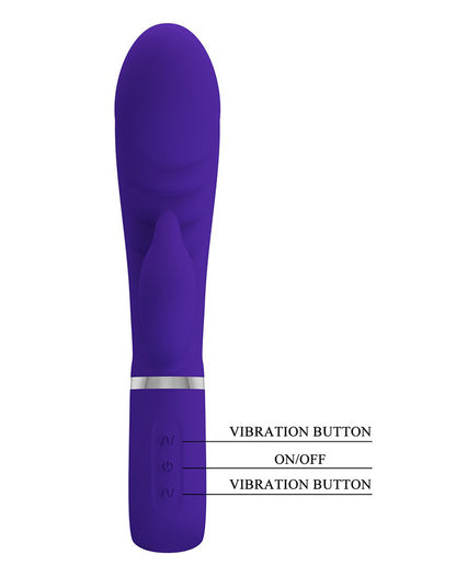 Prescott Super Soft Rabbit Silicone Vibrator -  Purple BI-014635-3