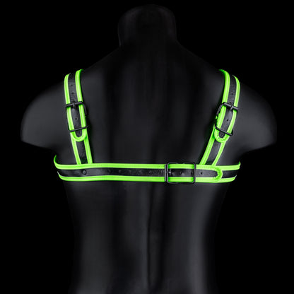 Bonded Leather Buckle Harness - Large/xlarge -  Glow in the Dark OU-OU773GLOLXL