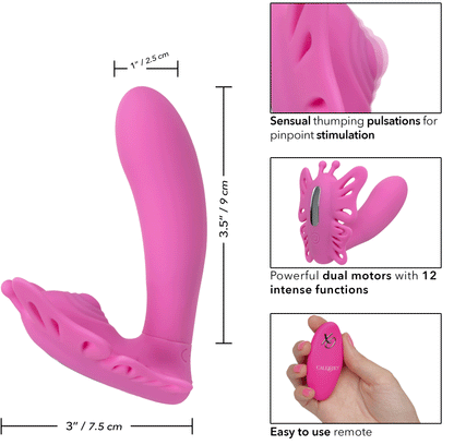 Venus Butterfly Silicone Remote Pulsating Venus G  - Pink SE0583153