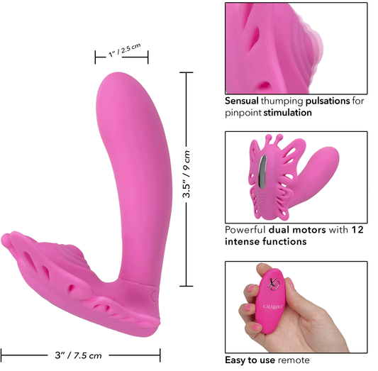 Venus Butterfly Silicone Remote Pulsating Venus G  - Pink SE0583153