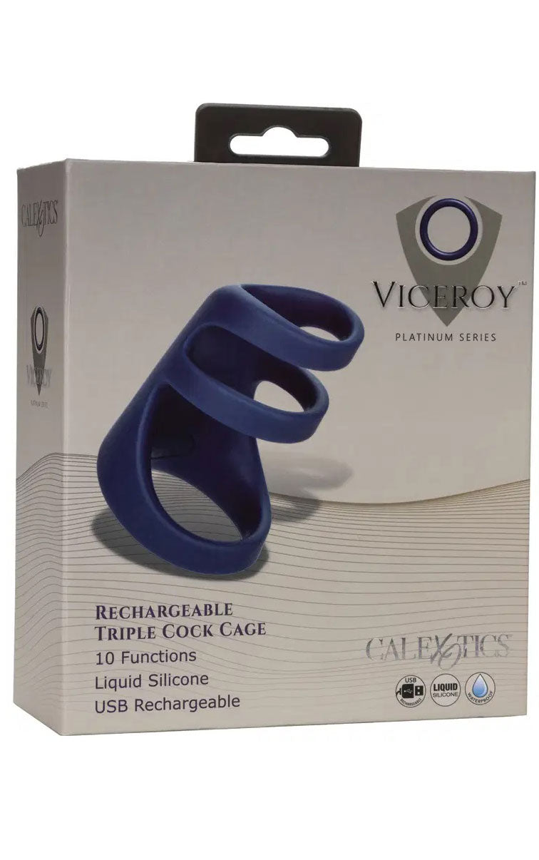 Viceroy Rechargeable Triple Cock Cage - Blue SE0433103