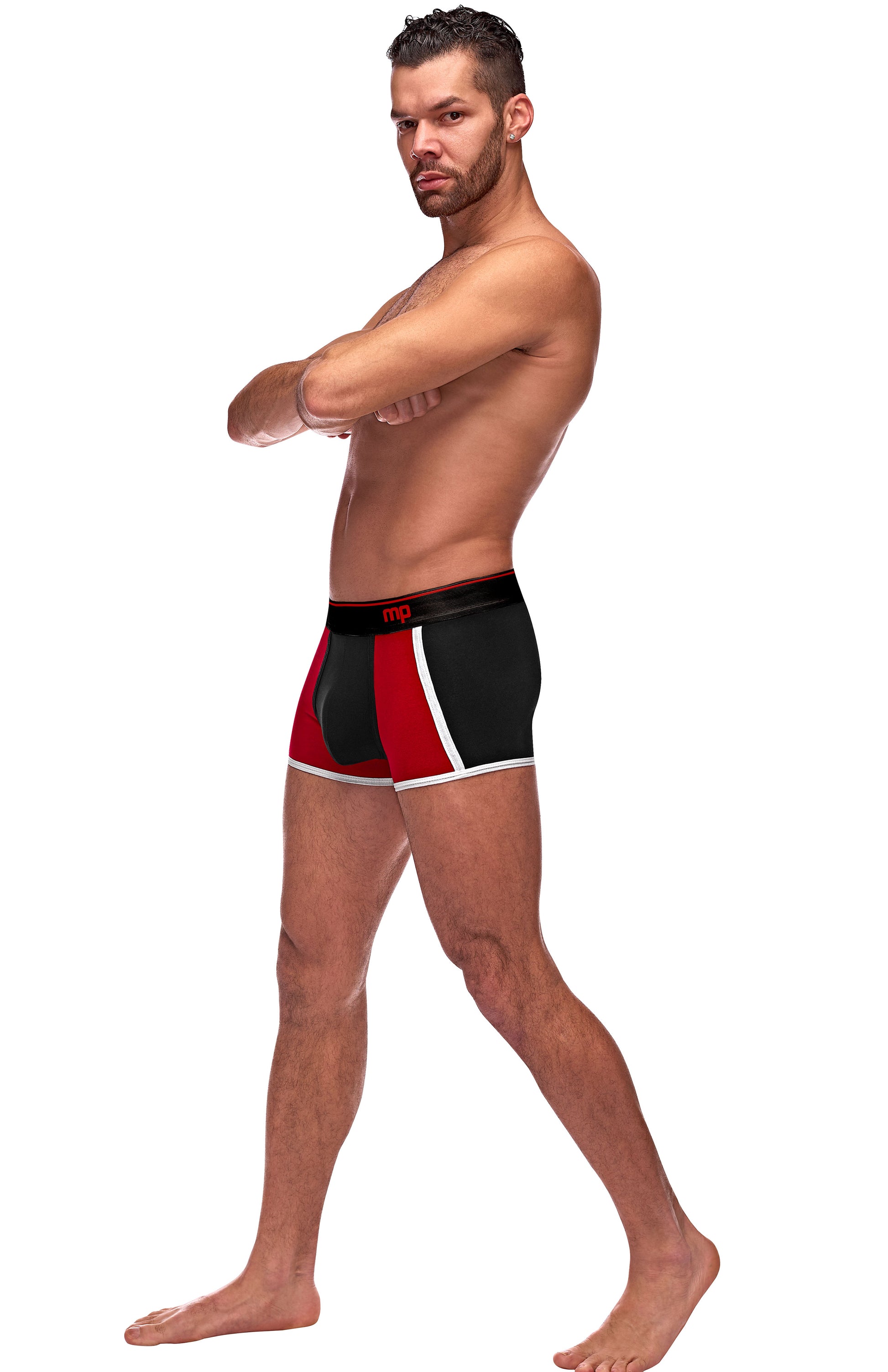 Retro Sport Panel Short - Small - Black/ Red MP-155265BRSL