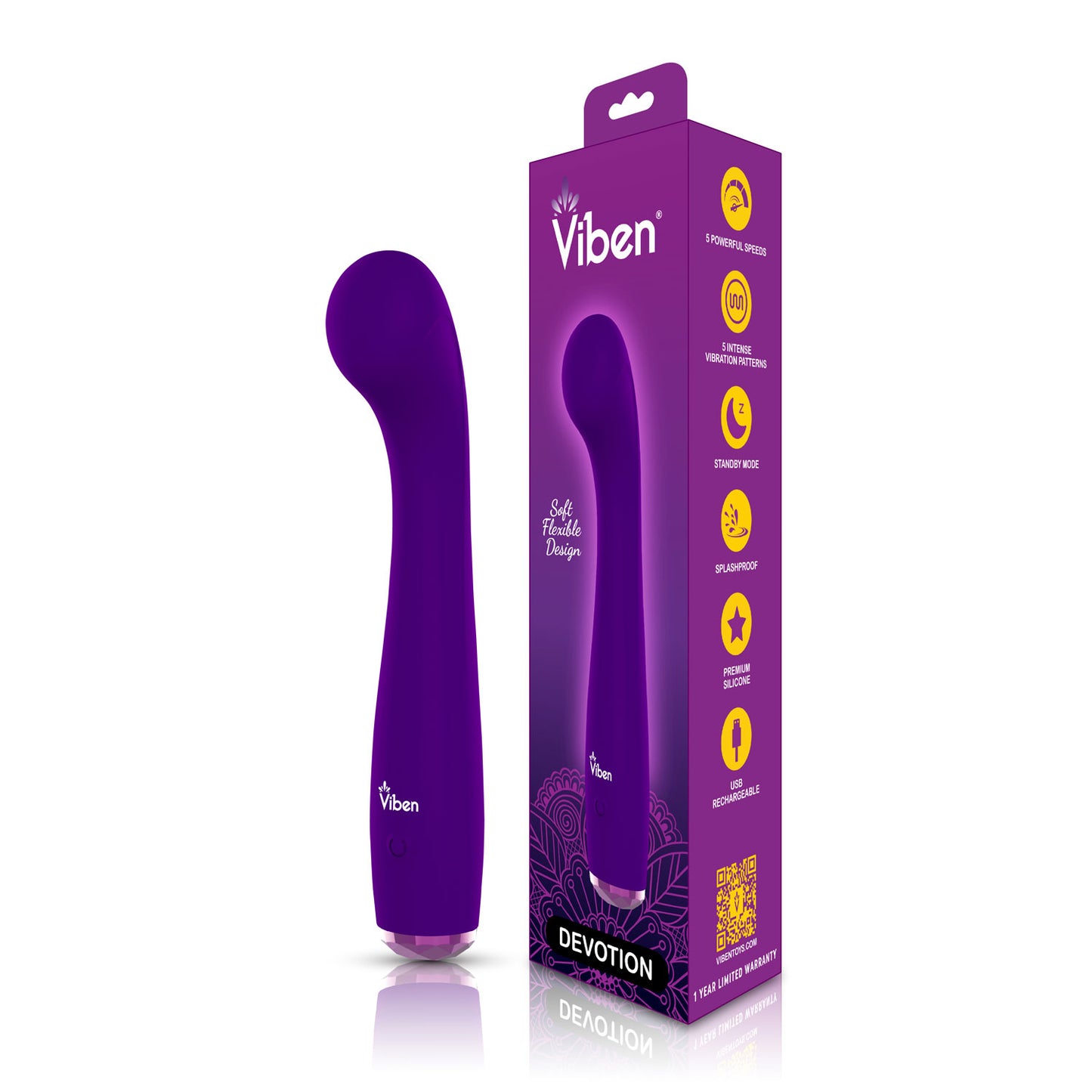 Devotion - Violet Intense  G-Spot-  Vibe VB-75017