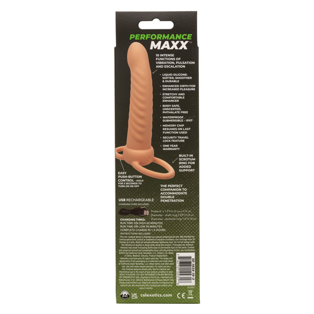 Performance Maxx Rechargeable Ribbed Dual Penetrator - Ivory SE1634103