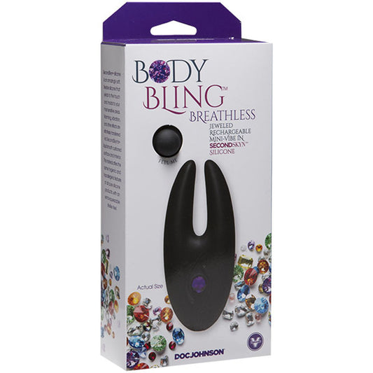 Body Bling - Clit Cuddler Mini-Vibe in Second  Skin Silicone - Purple DJ7018-05-BX