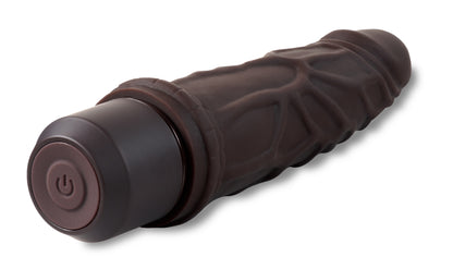 Dr. Skin Silicone - Dr. Robert - 7 Inch Vibrating  Dildo - Brown BL-12096