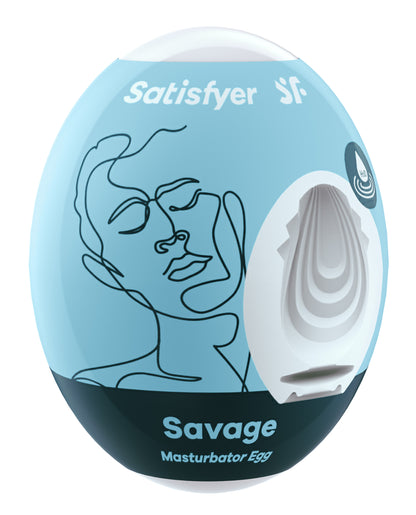 Satisfyer Masturbator Egg - Savage - Blue SAT-9043415