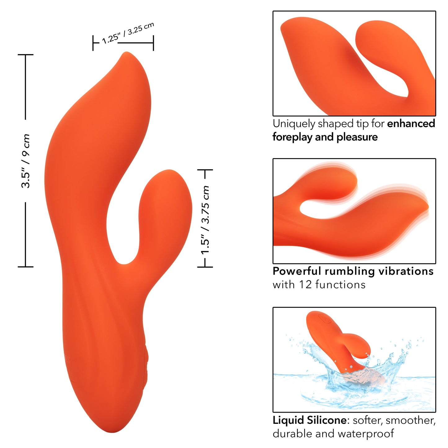 Stella Liquid Silicone Dual Teaser - Orange SE4368303