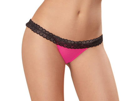 Panty - X-Large - Hot Pink/ Black DG-1377HPKBKXL