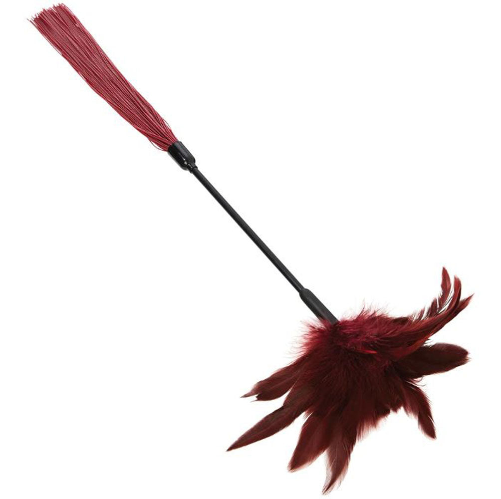 Sex and Mischief Enchanted Feather Tickler - Burgundy SS099-33